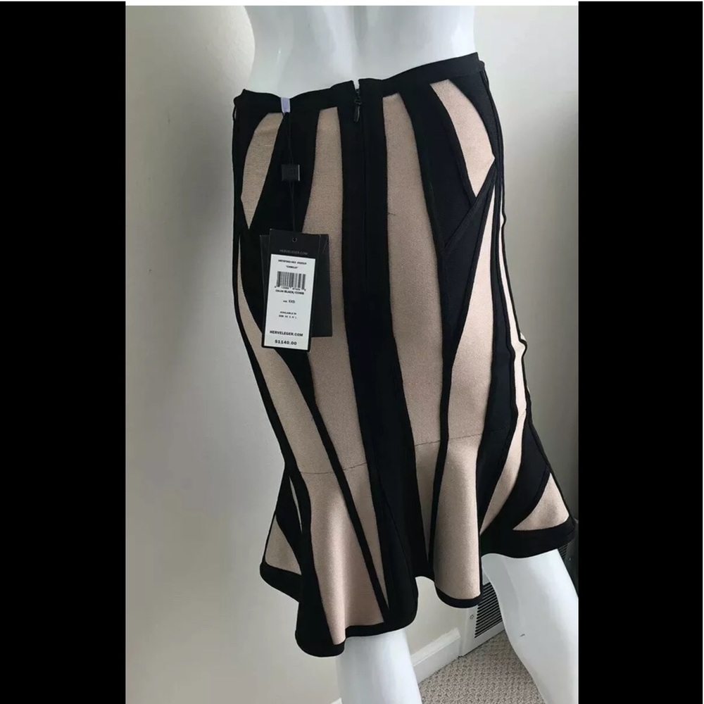 Authentic new Herve leger bandage trumpet skirt